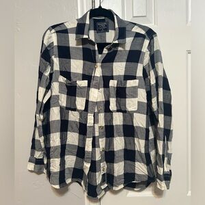 Abercrombie & Fitch Blue and White Plaid Shirt